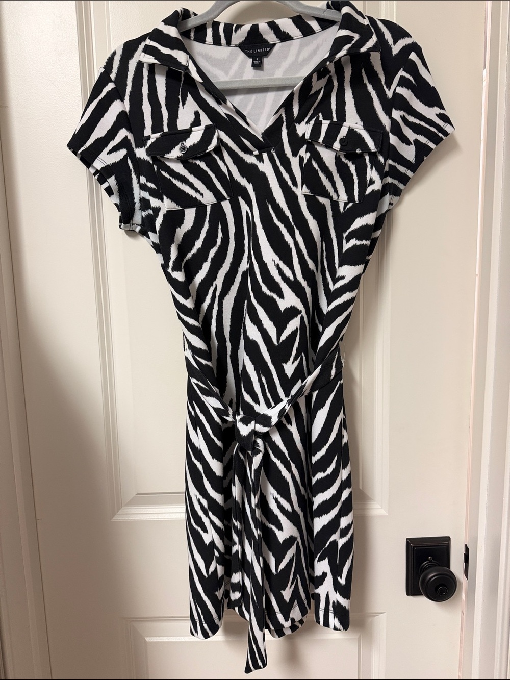 The Limited Black and White Zebra Print Mini Dress